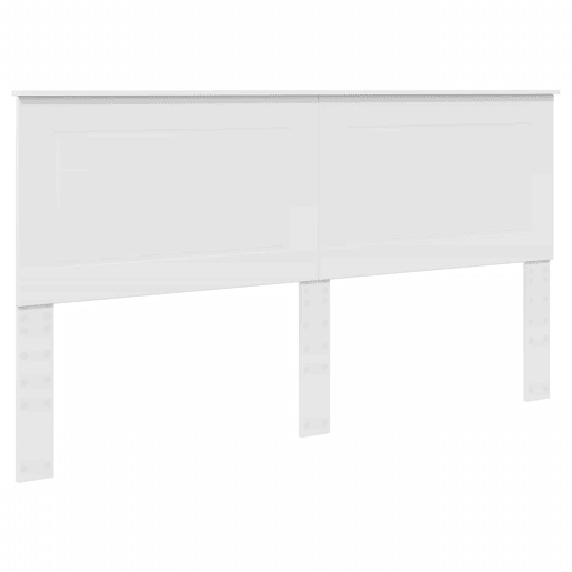 Estrutura de cama de casal com cabeceira king size - Branco 200 x 200 cm Estrutura de cama de casal com cabeceira king size - Branco 200 x 200 cm