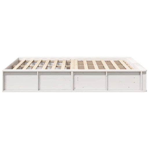 Estrutura De Cama De Casal Simple - Branco 135 x 190 cm Estrutura De Cama De Casal Simple - Branco 135 x 190 cm