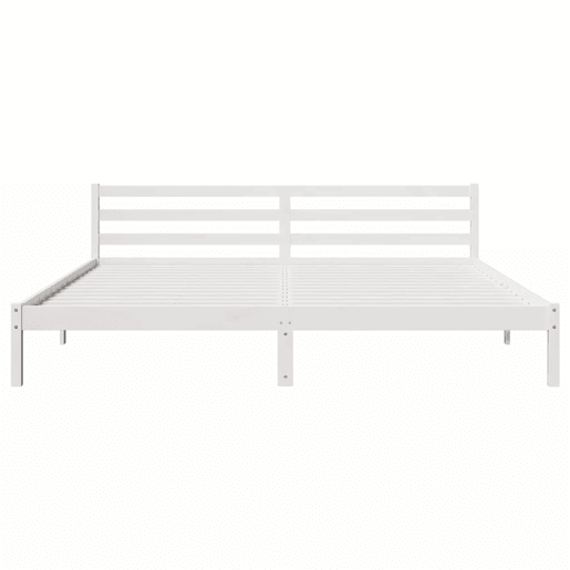 Estrutura da Cama de casal simple com cabeceira Branco 215,5 x 205,5 x 69,5 cm