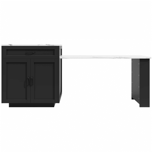 Ilha de cozinha extensível com arrumação 133-202 x 70 x 93,5 cm - 2 gavetas, 2 compartimentos, mesa de cozinha para 2 a 6 pessoas, carrinho de cozinha com prateleiras laterais - preto Ilha de cozinha extensível com arrumação 133-202 x 70 x 93,5 cm - 2 gavetas, 2 compartimentos, mesa de cozinha para 2 a 6 pessoas, carrinho de cozinha com prateleiras laterais - preto