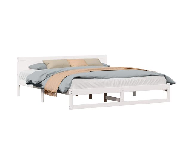 Estructura de cama doble matrimonial - 180 x 200 cm madera de pino macizo