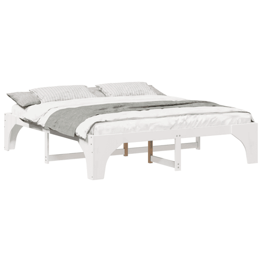 Estrutura De Cama De Casal Simple King Size - Branco 200 x 200 cm Estrutura De Cama De Casal Simple King Size - Branco 200 x 200 cm
