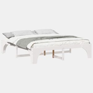 Estrutura De Cama De Casal Simple King Size - Branco 200 x 200 cm