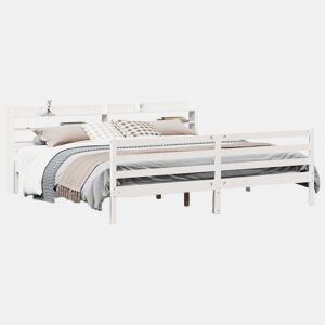 Estrutura De Cama Dupla para adultos c cabeceira - 200x200 cm branco