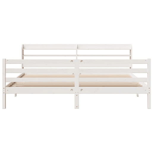 Estrutura De Cama Dupla para adultos c cabeceira - 200x200 cm branco Estrutura De Cama Dupla para adultos c cabeceira - 200x200 cm branco