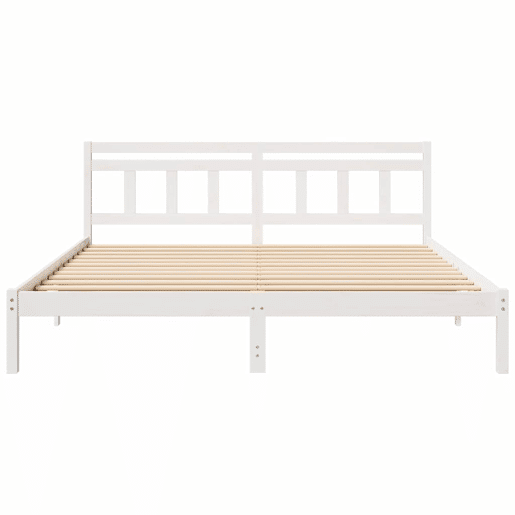 Estrutura De Cama De Casal Simple King Size - Branco 200 x 200 cm Estrutura De Cama De Casal Simple King Size - Branco 200 x 200 cm