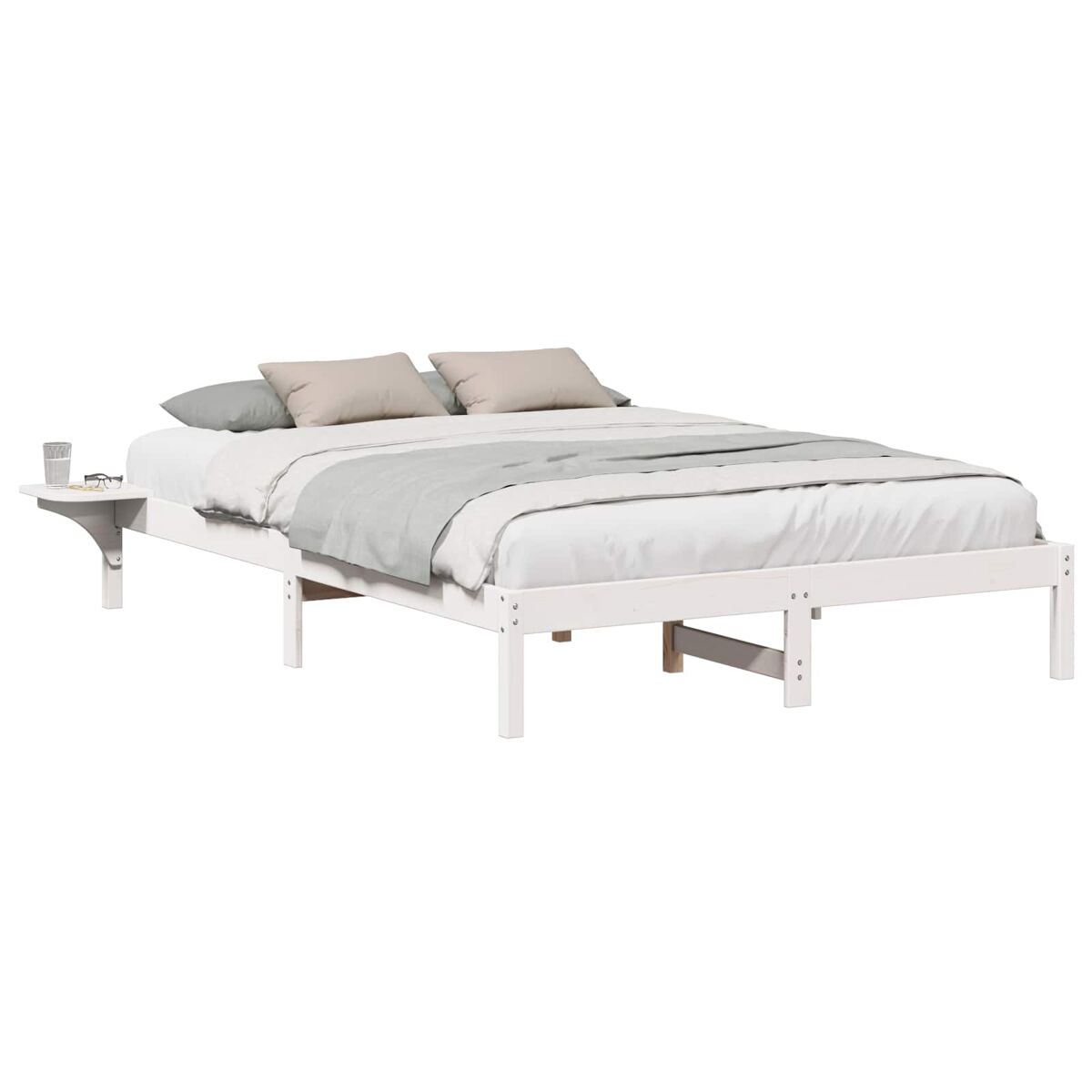Estructura de cama doble matrimonial - 160 x 200 cm madera de pino macizo