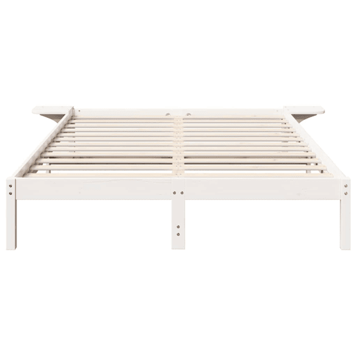 Estrutura De Cama De Casal Simple - Branco 160 x 200 cm Estrutura De Cama De Casal Simple - Branco 160 x 200 cm