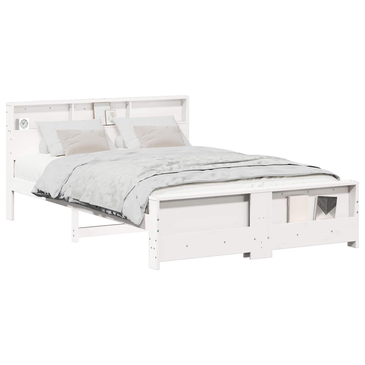 Estructura de cama doble matrimonial - 140 x 200 cm madera de ingeniería