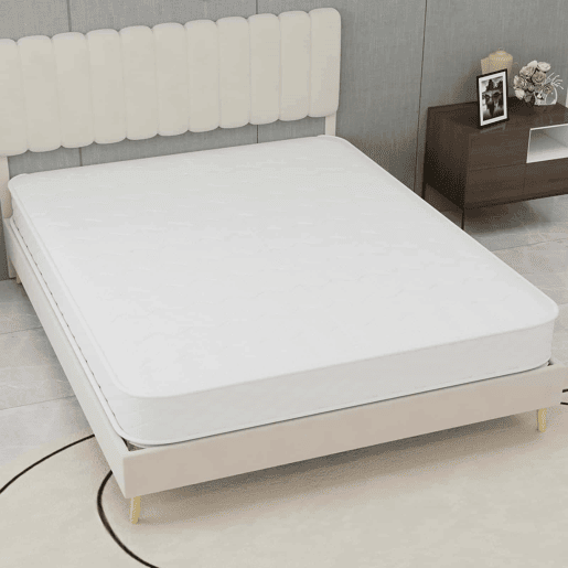 Colchão 140x200 cm - 3D respirável, molas ensacadas, suporte duplo, cuidado com as costas - Branco