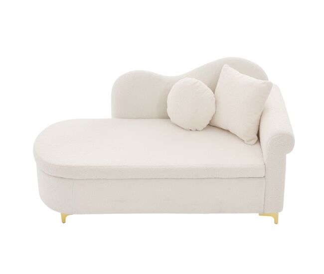 Sofá diván fija de tela con almacenaje,beige