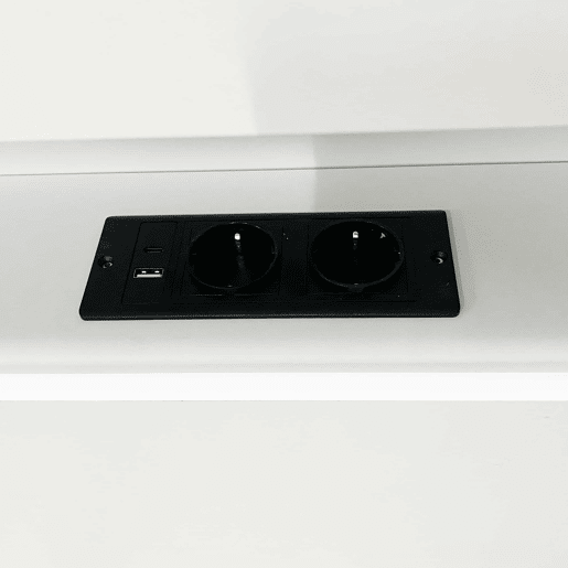 Cama de plataforma 140x200 - com arrumação, sistema hidráulico, cabeceira com LED e tomadas integradas - branco Cama de plataforma 140x200 - com arrumação, sistema hidráulico, cabeceira com LED e tomadas integradas - branco