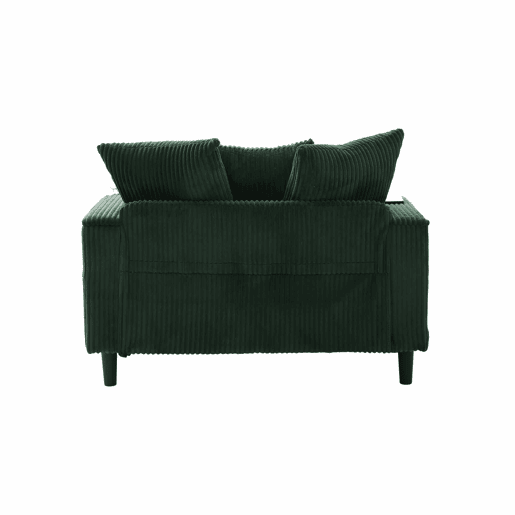 Sofá Lounge de 1 lugar - Multifuncional com chaise longue, porta-copos, iluminação LED, espaço de arrumação e porta USB - Verde-esmeralda Sofá Lounge de 1 lugar - Multifuncional com chaise longue, porta-copos, iluminação LED, espaço de arrumação e porta USB - Verde-esmeralda