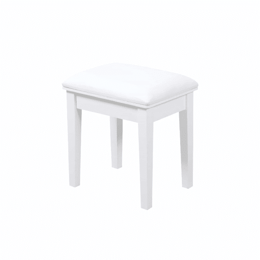 Banco de piano almofadado - Assento quadrado com espuma de alta densidade - Branco Banco de piano almofadado - Assento quadrado com espuma de alta densidade - Branco