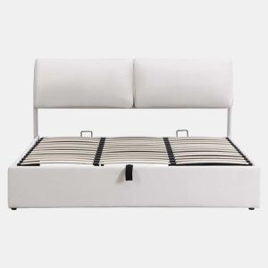 Cama estofada 180x200 cm - com sistema hidráulico, 3 gavetas, baú de arrumação, base com cabeceira, sem colchão, veludo - bege