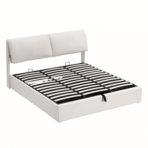 Cama estofada 180x200 cm - com sistema hidráulico, 3 gavetas, baú de arrumação, base com cabeceira, sem colchão, veludo - bege Cama estofada 180x200 cm - com sistema hidráulico, 3 gavetas, baú de arrumação, base com cabeceira, sem colchão, veludo - bege