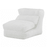 Sofá Relax Chenilla - Design exclusivo, conversível em poltrona reclinável - Cor branca