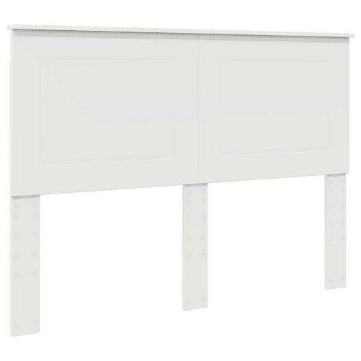Estrutura da Cama de casal simple com cabeceira Branco 160 x 200 cm Estrutura da Cama de casal simple com cabeceira Branco 160 x 200 cm