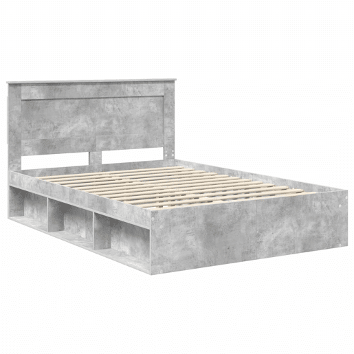 Estrutura de Cama de casal para adultos com cabeceira Concreto 160 x 200 cm Estrutura de Cama de casal para adultos com cabeceira Concreto 160 x 200 cm