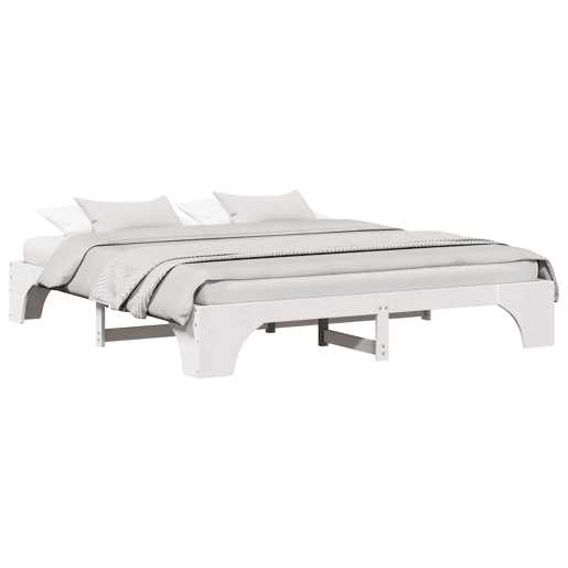 Estrutura De Cama De Casal Simple King Size - Branco 200 x 200 cm Estrutura De Cama De Casal Simple King Size - Branco 200 x 200 cm