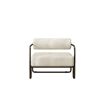 Poltrona lounge moderna 68,5 × 73 × 70,5 cm - encosto elegante, estofada em veludo suave e estrutura metálica preta, design minimalista para sala de estar, quarto ou escritório - bege