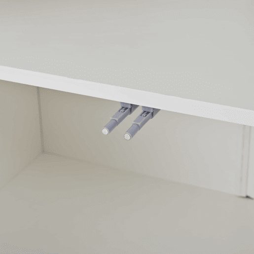 Aparador de sala 140 x 40 x 65 cm - 3 compartimentos, 4 portas, design geométrico bicolor em branco e preto com iluminação LED - Branco