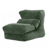 Sofá relax de 1 lugar - Design moderno, formato exclusivo, transformável em chaise longue - Verde