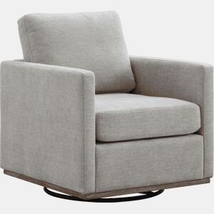 Poltrona giratória acolchoada 360° - com apoios de braços, poltrona lounge confortável para sala de estar, quarto ou quarto infantil - Cinza