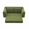 Sofá 2 em 1 179×95×79 cm - Transformável em cama, sem braços, dobrável, sofá de chão, compacto na caixa - Verde Exército