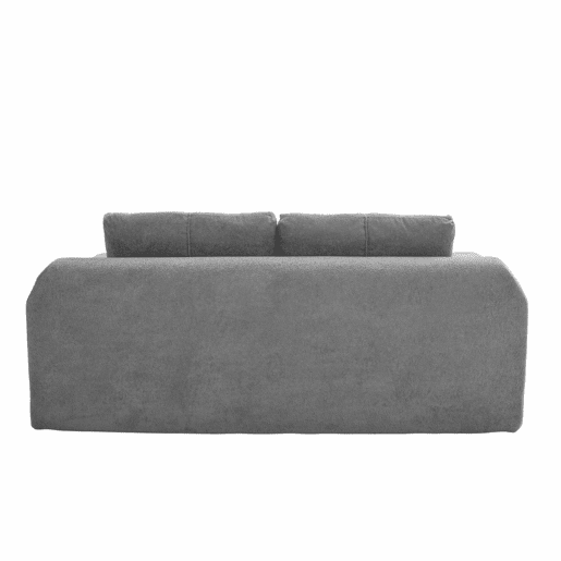 Sofá-cama dobrável de 2 lugares - Conversível, moderno, com almofada e futon - Cinza escuro