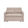 Sofá-cama de 2 lugares 3 em 1 - Design minimalista e elegante, mecanismo deslizante, porta USB, perfeito para sestas - Bege
