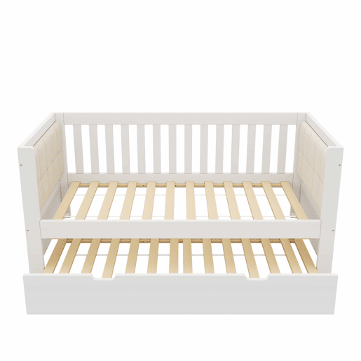 Cama embutida 90x200 cm - design compacto, madeira, base incluída, montagem fácil - branca Cama embutida 90x200 cm - design compacto, madeira, base incluída, montagem fácil - branca