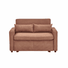 Sofá-cama de 2 lugares - Design deslizante, porta USB, ideal para descansar - Laranja