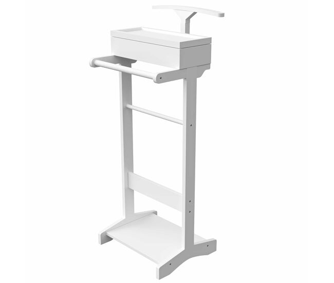 Perchero portátil - con organizador de almacenamiento - blanco