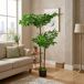 Ficus artificial con 2 copas y maceta Ficus artificial con 2 copas y maceta Verde
