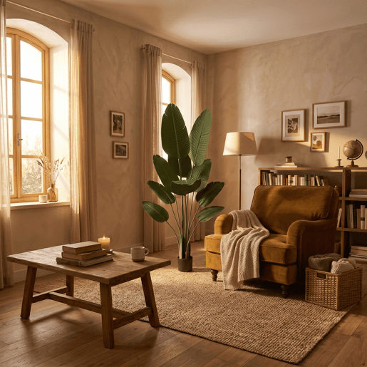 Palmeira-Bananeira Artificial de 210 cm - Planta tropical grande com folhas realistas e vaso preto para interiores Palmeira-Bananeira Artificial de 210 cm - Planta tropical grande com folhas realistas e vaso preto para interiores