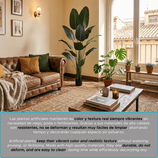 Palmeira-Bananeira Artificial de 180 cm - Planta tropical grande com folhas realistas e vaso preto para interiores