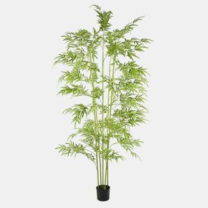 Bambu Artificial de 235 cm - Planta decorativa grande e realista com canas naturais, ideal para interiores