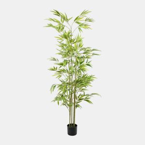 Bambu Artificial de 190 cm - Planta decorativa realista com canas naturais, ideal para interiores