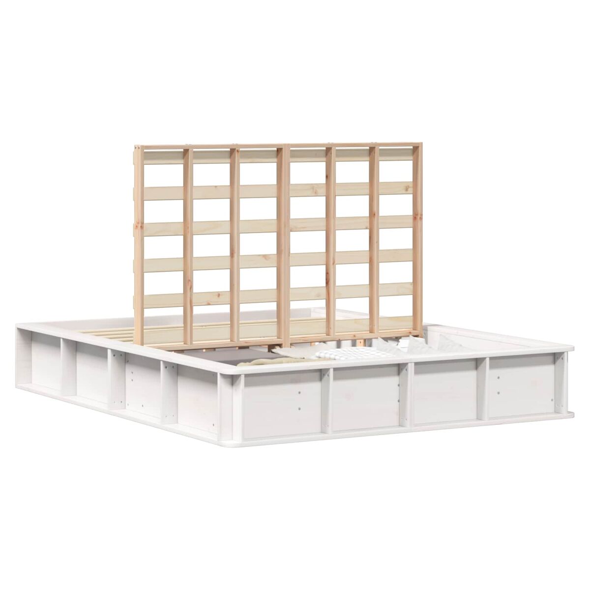 Estructura de cama doble matrimonial - 160 x 200 cm madera de pino macizo