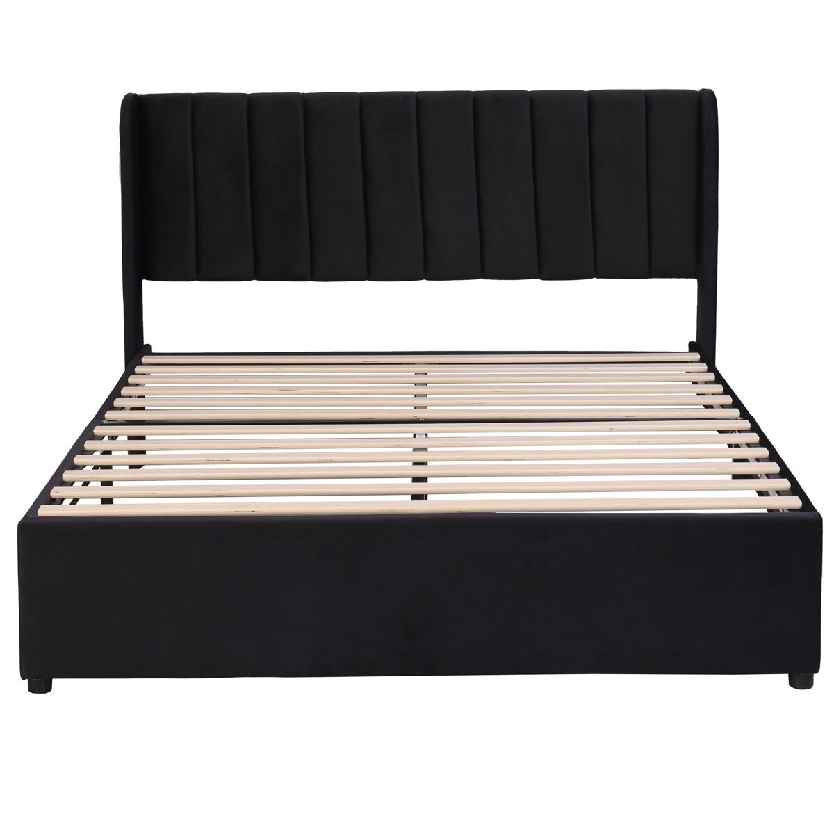 Camas de matrimonio 146x207 Negro