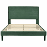 Cama estofada em veludo - 140x200cm - estilo contemporâneo - Verde