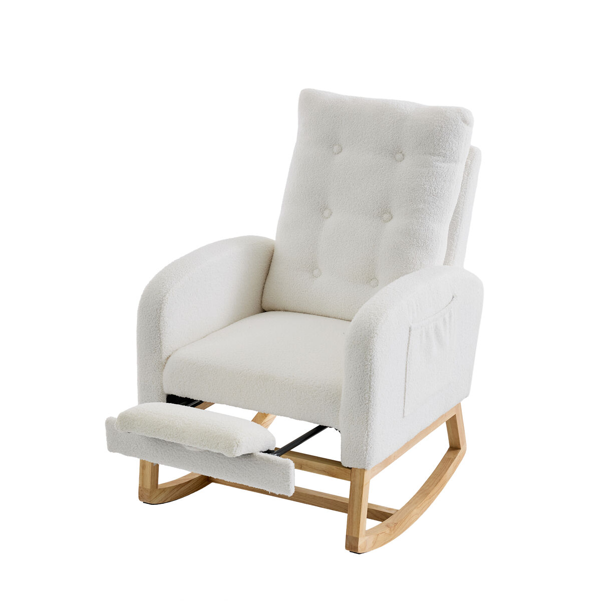 Silla mecedora de tela,blanco