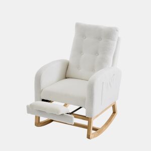 Cadeira de balanço de tecido,branco