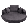 Sofá-cama dobrável 2 lugares fixa,sofá compressível de tecido,preto