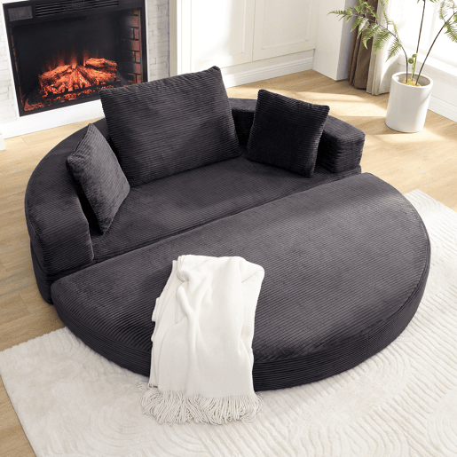 Sofá-cama dobrável 2 lugares fixa,sofá compressível de tecido,preto Sofá-cama dobrável 2 lugares fixa,sofá compressível de tecido,preto