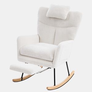 Cadeira de balanço de tecido,branco
