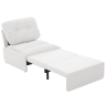 Sofá-cama individual conversível de linho,branco
