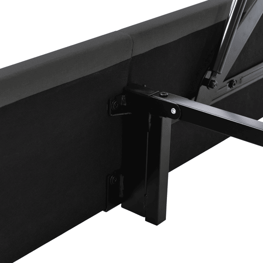 Cama contentor 140x200cm - com LED e portas de carga - tecido de linho - Cinzento