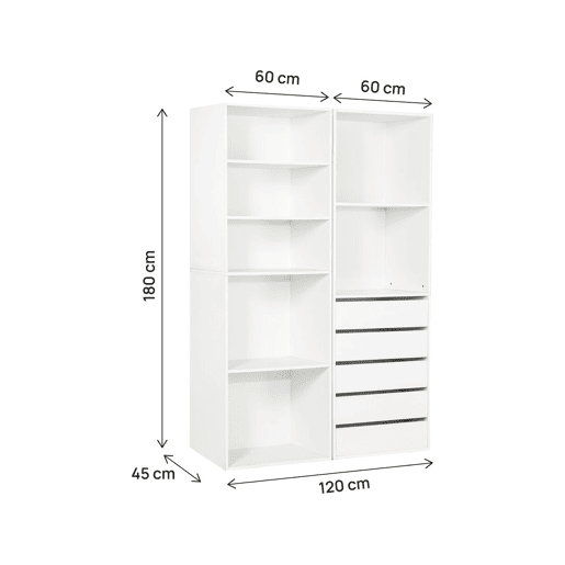 Conjunto de toucador modular Opera - 2 unidades - Branco